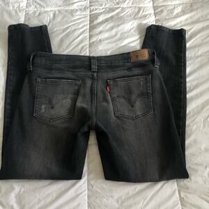 Levi's 545 Low Skinny Black Denim Jeans | Womens Size 8 Stretch Denim